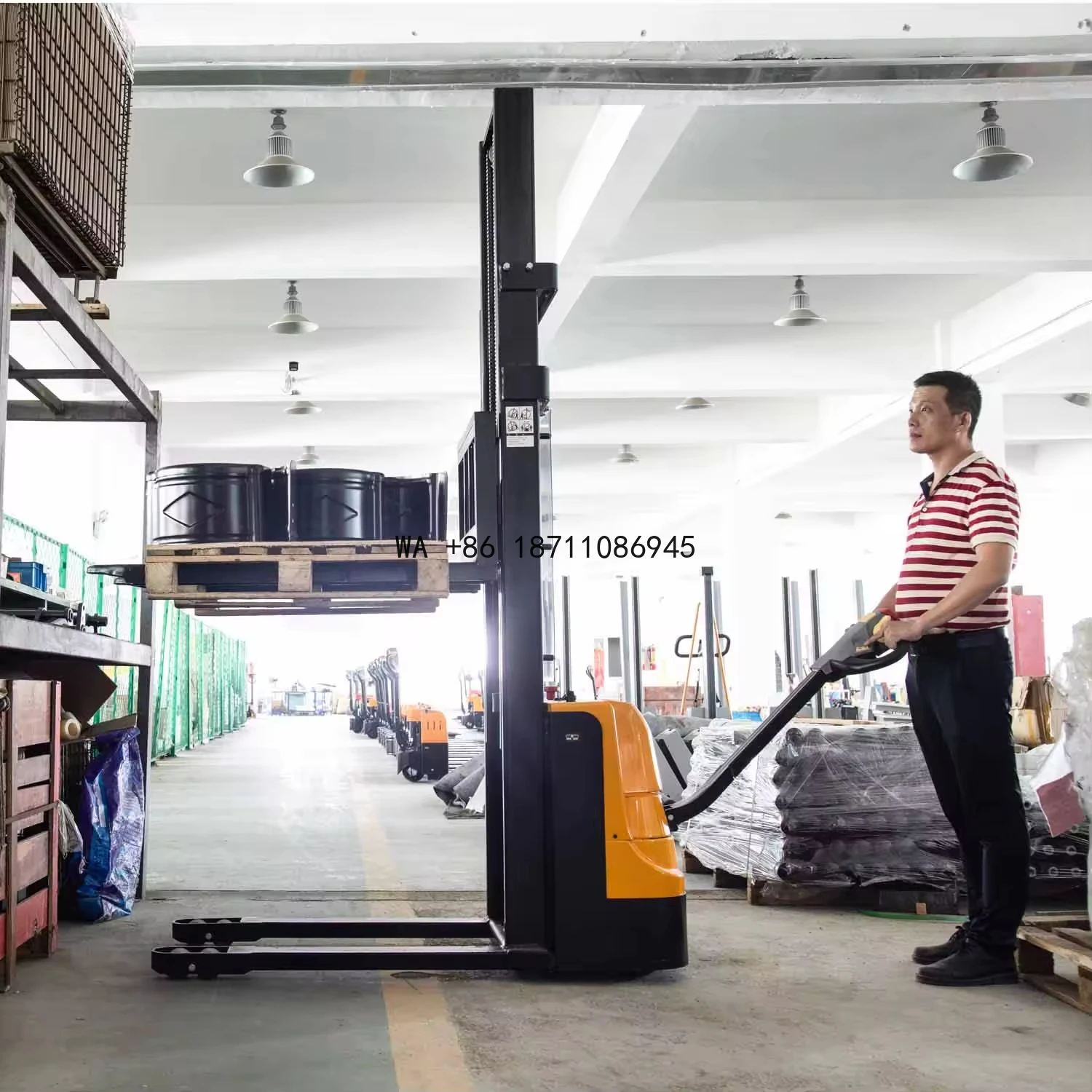 Factory Direct Sales 3 Meter Electric Stacker Lift Height Semi Automatic Hydraulic