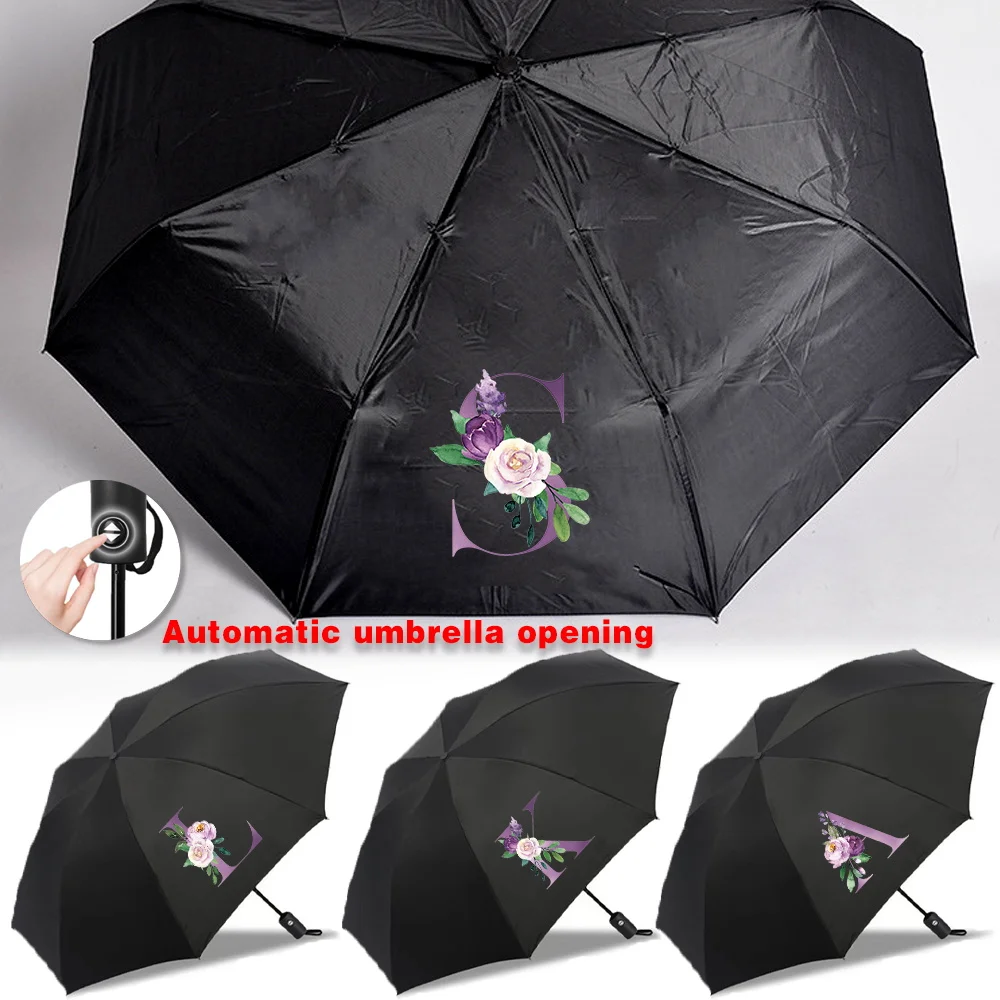 

Foldable Umbrella UV Protection Automatic Umbrellas Sun and Rain High Aesthetic Value Travel Essentials Portable Folding Purple