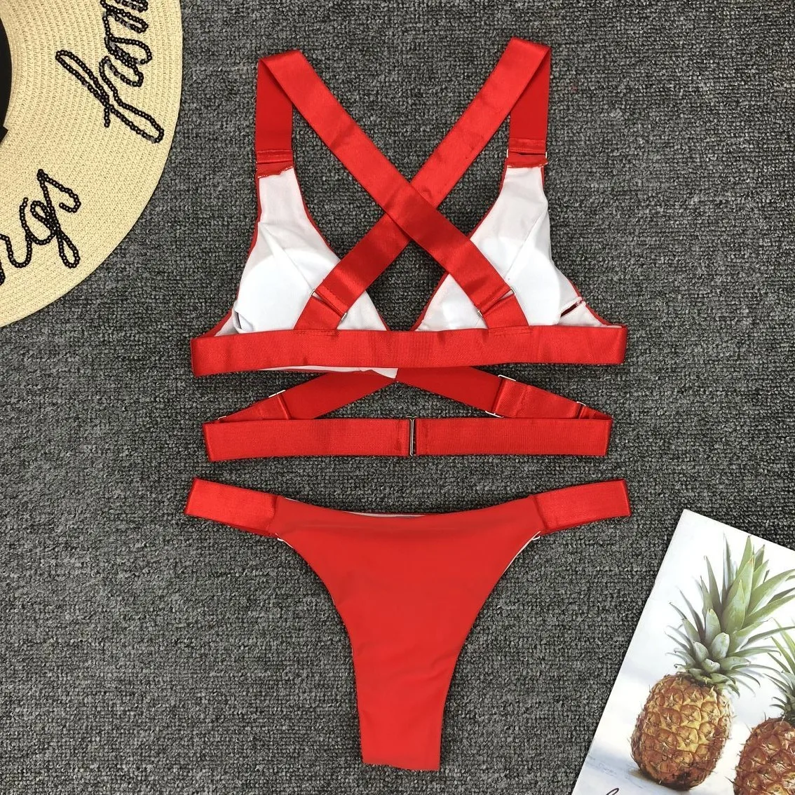 New Sexy Adjust Buckle Bandage Vevlet Bikini Women Swimsuit Female Bikinis Swimwear Two Pieces Bikini set Bathing Suit Swim Lady