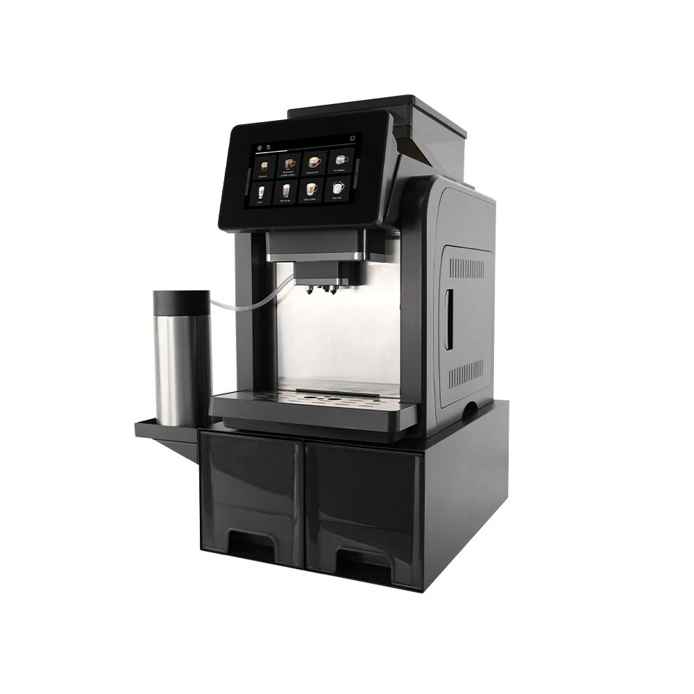 

Mcilpoog WS817-Plus 7"colorful large screen Automatic Espresso Machine with Milk Frother, 21 Flavors for Home & Office
