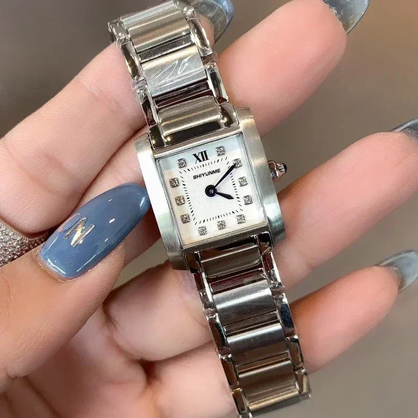 A333 Store 316L ساعة كوارتز بسيطة للنساء مقاومة للماء مربعة 25 ملم حزام من الفولاذ المقاوم للصدأ #2