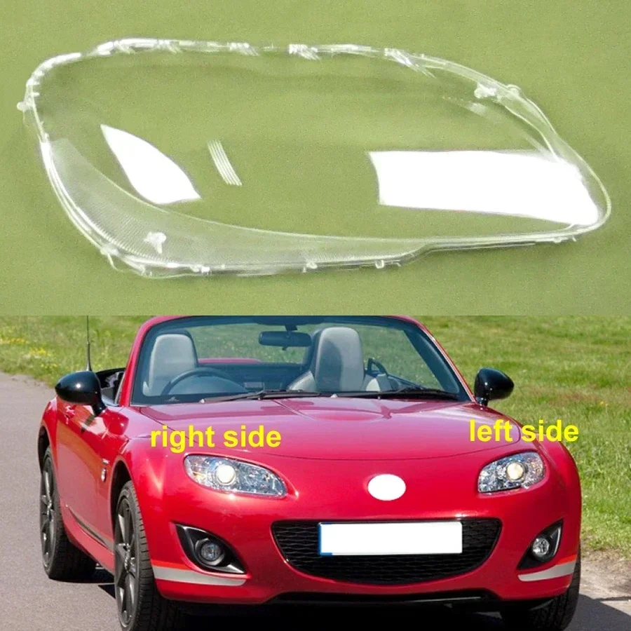 For Mazda MX-5 MX5 2009 2010 2011 2012 2013 2014 Headlight Lens Cover Transparent Lampshade Headlamp Shell Plexiglass