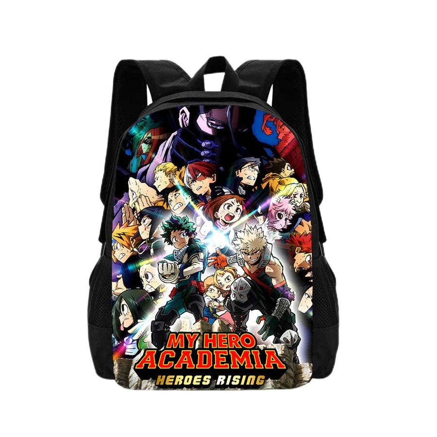 Mochila My Hero Academy para hombre y mujer, morral para ordenador portátil, estudiantes universitarios, bolsa de libros de dibujos animados de Anime