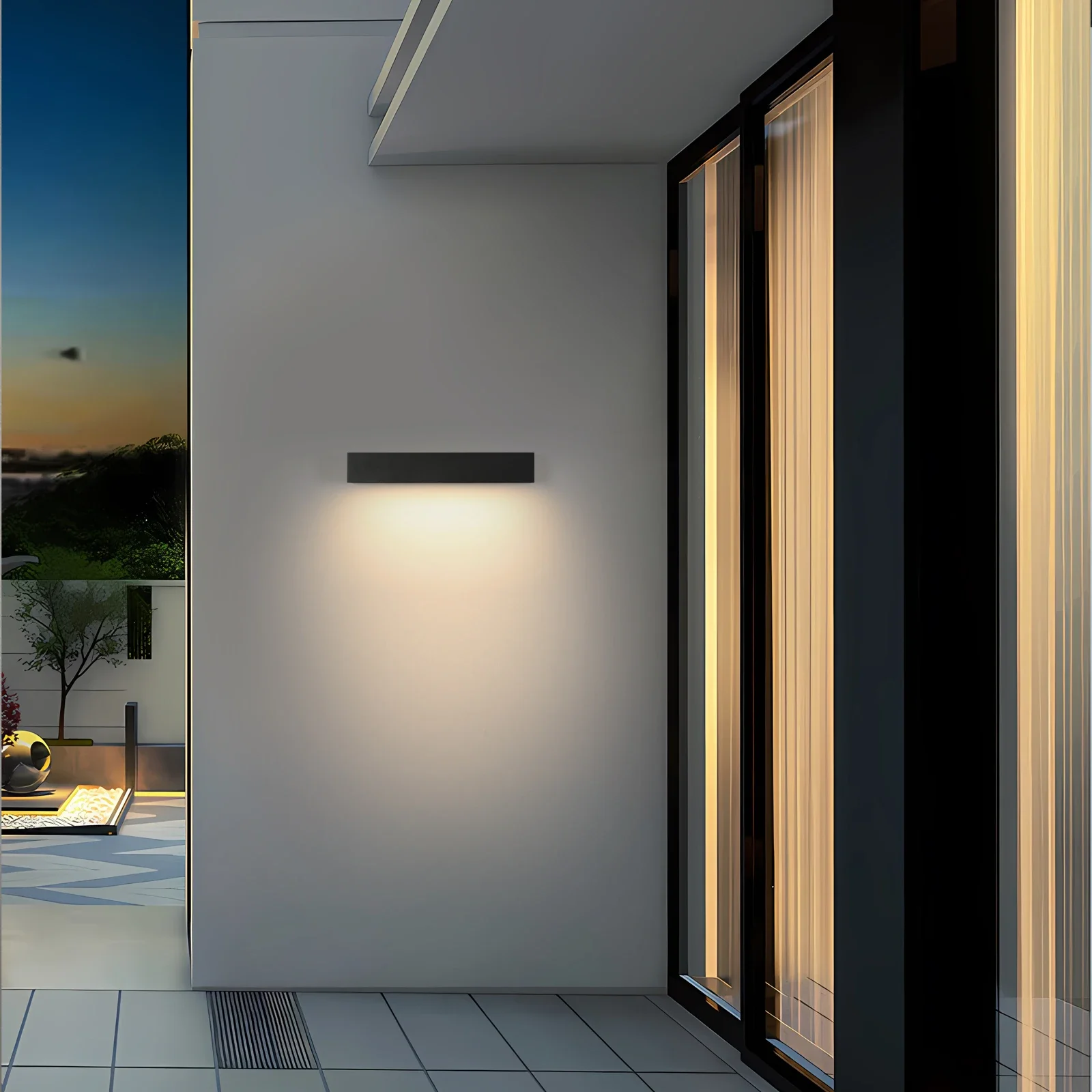 Wall Lamp Outdoor Waterproof Door Head LED Wall Wash Hanging Long Strip Courtyard Balcony Signboard Terrace Villa Wall LIGHTS