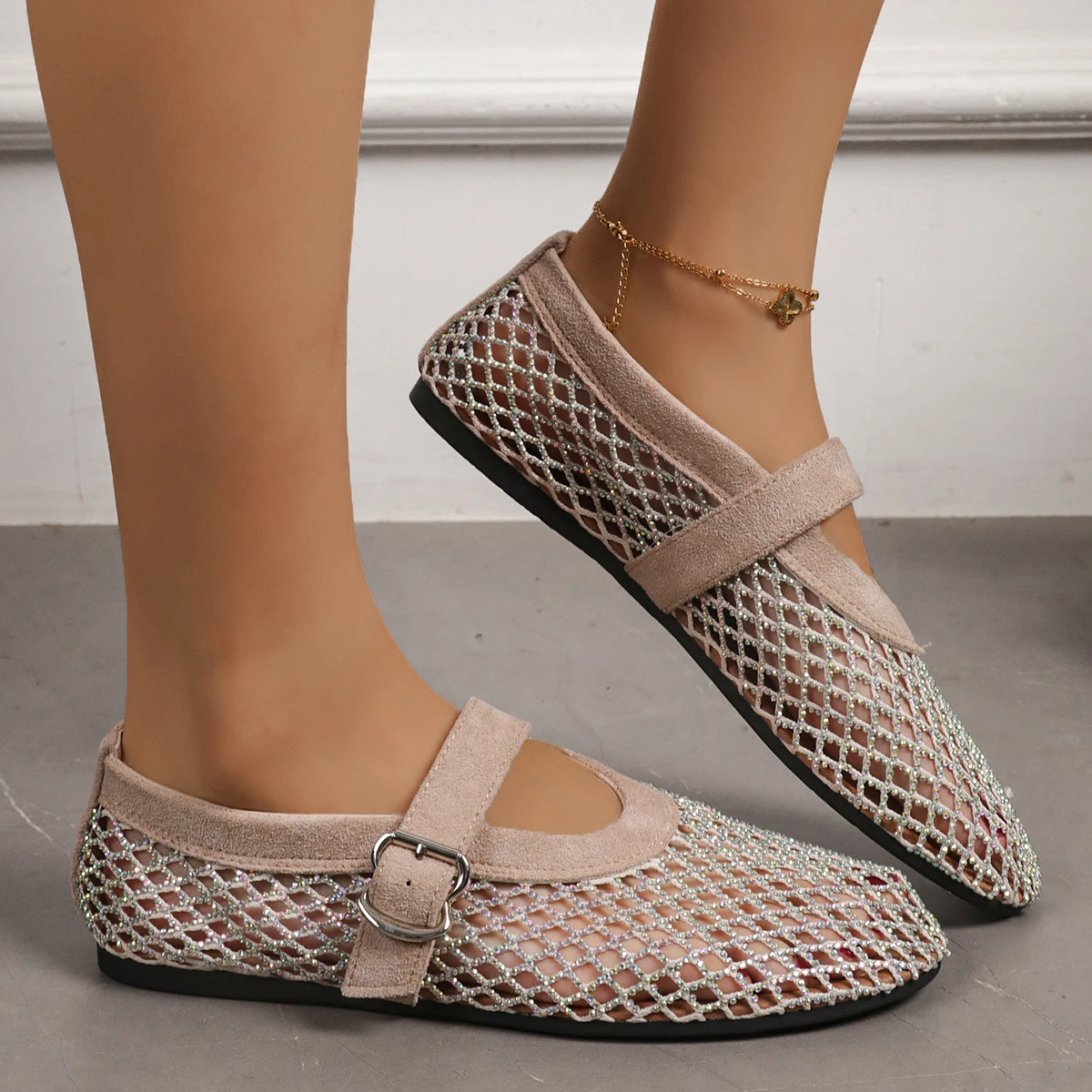 sandalias-femininas-vazadas-de-malha-com-tira-Unica-bico-redondo-sapatilhas-rasas-estilo-mary-jane-respiraveis-para-o-verao