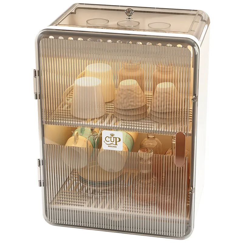 

Dust-proof Water Cup Rack Moisture-proof Cup Holder Coffee Cup Storage Cabinet Storage Box