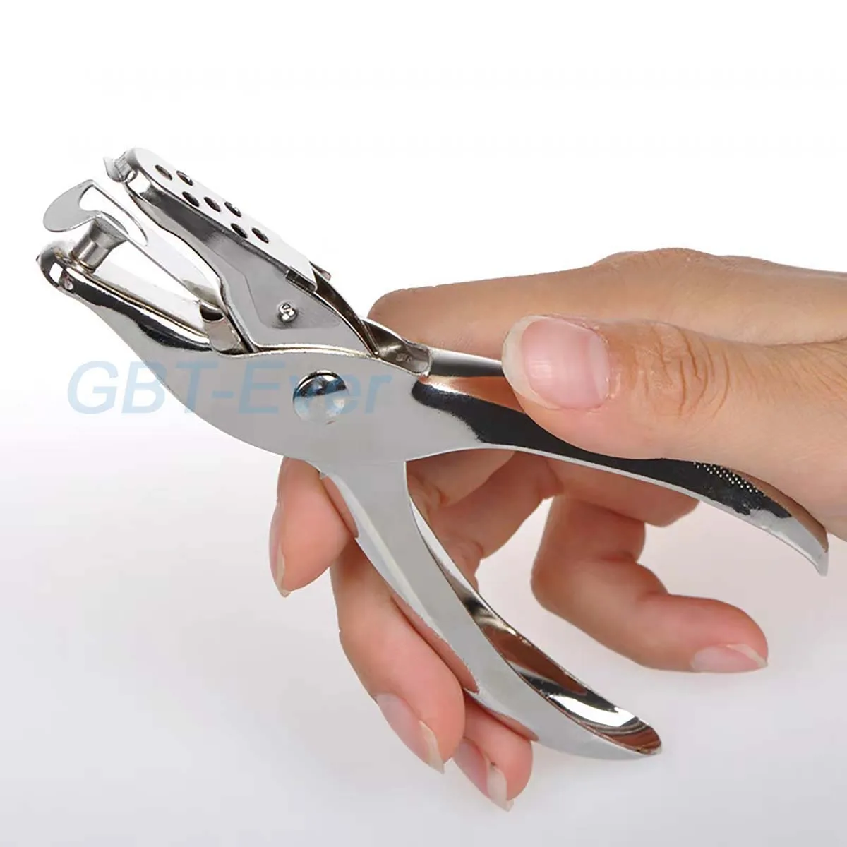 1Pcs Single Hole Puncher Metal 6mm Pore Diameter Punch Plier Hand Paper Scrapbooking Punches Silver Hand Tool Paper for Drilling