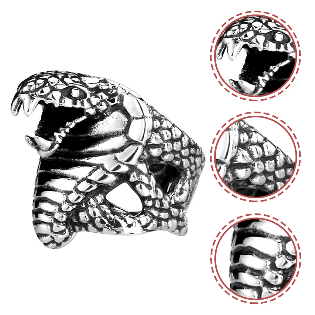 

Cobra Ring Punk Gothic Personalized Cool Jewelry Men Stylish Fashionable Creative Special Festival Party Daily Wear
