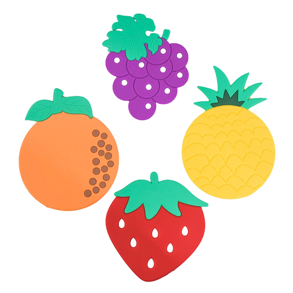 

2 Pcs Silicone Heat Insulation Pad Cartoon Insulated Mat Cup Cushion Pot Table Dinner Mats