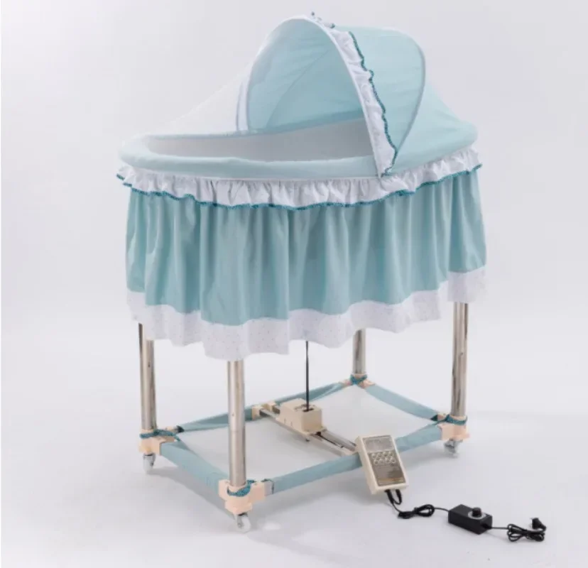 

Electric crib, multi-function automatic, with mosquito net rollers