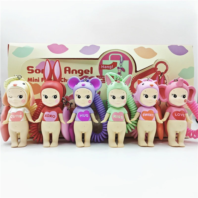 

2025 New Sonny Angel Kiss Kiss Series Blind Box Cute Dolls Car Bag Pendant Character Decoration Mini Figure Birthday Xmas Gift