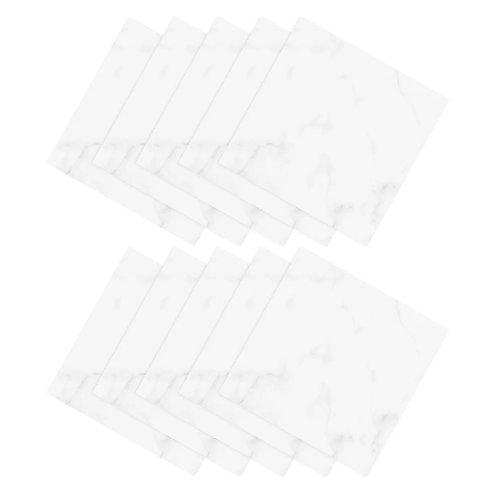 

10pcs Marble Tile Stickers Self-Adhesive Waterproof Peel Stick For Kitchen Bathroom Cabinets Shower Backsplash Wall Decor