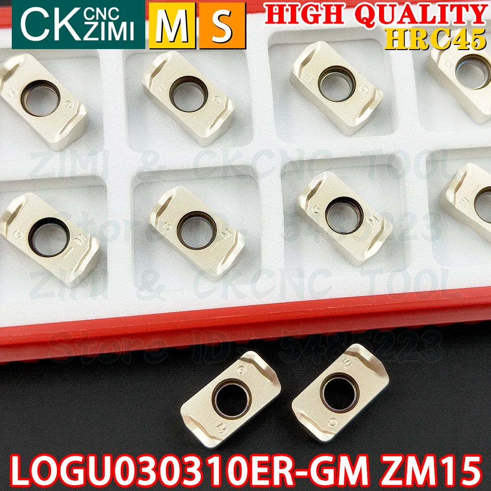 LOGU030310ER-GM ZM15 LOGU 030310 ER GM LOGU030310 ER GM كربيد إدراج تغذية سريعة طحن إدراج التصنيع باستخدام الحاسب الآلي المعادن آلة طحن مخرطة أداة ل LNMU03R