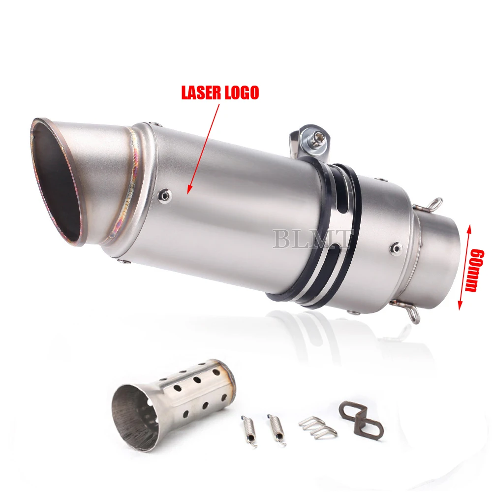 Universele 51/60mm motorfiets sc uitlaat inox uitlaat koolstofvezel uitlaat met DB Killer voor z900 R3 R25 MT07 MT09 R1 Z400 Z650