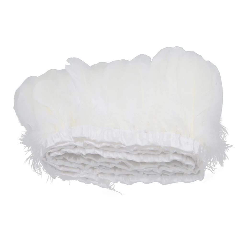 

1pc 2M Natural Goose Fringe Trim White For Diy Craft Hat Decoration Trimming Bags Shoes Headwear Clothing Accessory Natural