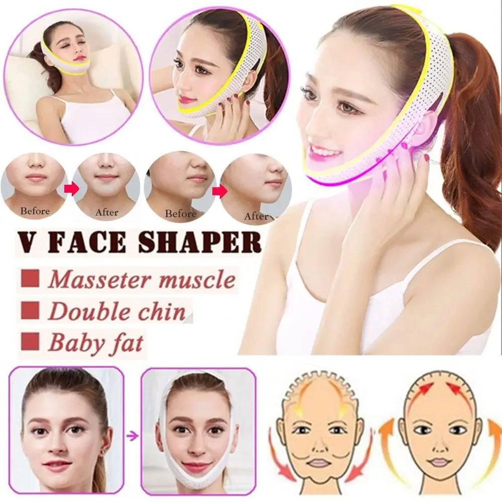 Anti Rimpel Verminderen Dubbele Kin V-Line Lift Up Beauty Tools Gezichtsmassager Gezicht Afslankende Bandage Face-Lift Riem