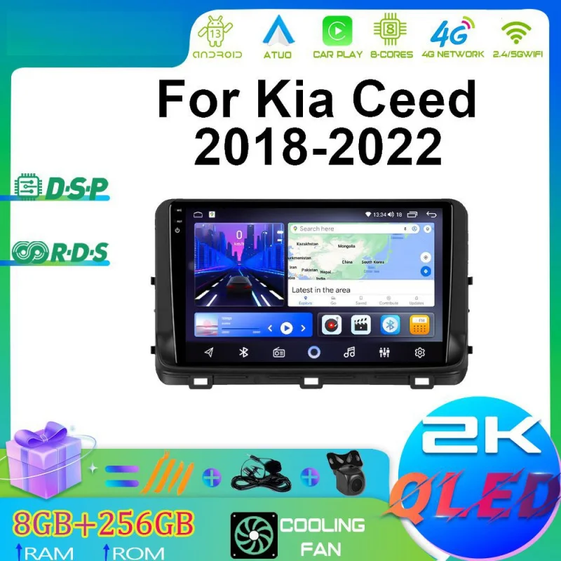 

For Kia Ceed 2018-2022 Car Intelligent Systems Android Car Player GPS WIFI Carplay 4G Car Radio Navigation Stereo Car Electronic
