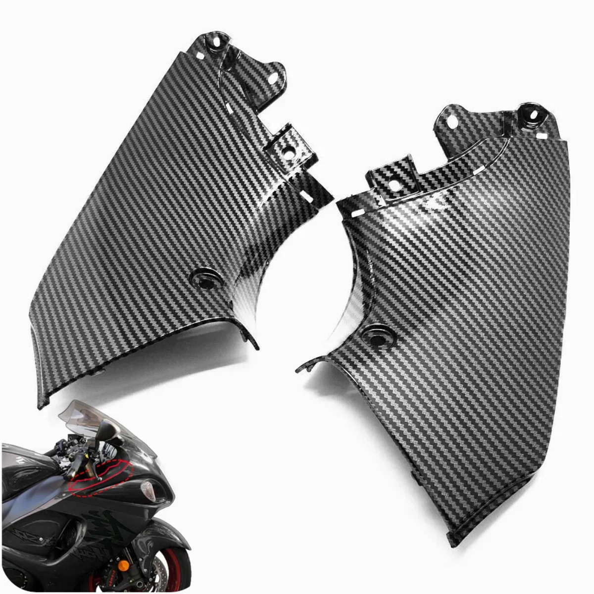 

Carbon Fiber Pattern Head Tank Cowling Side Pane Air Dash Cove for Suzuki Hayabusa Gsx 1300 R Gsx1300r 2008-2020