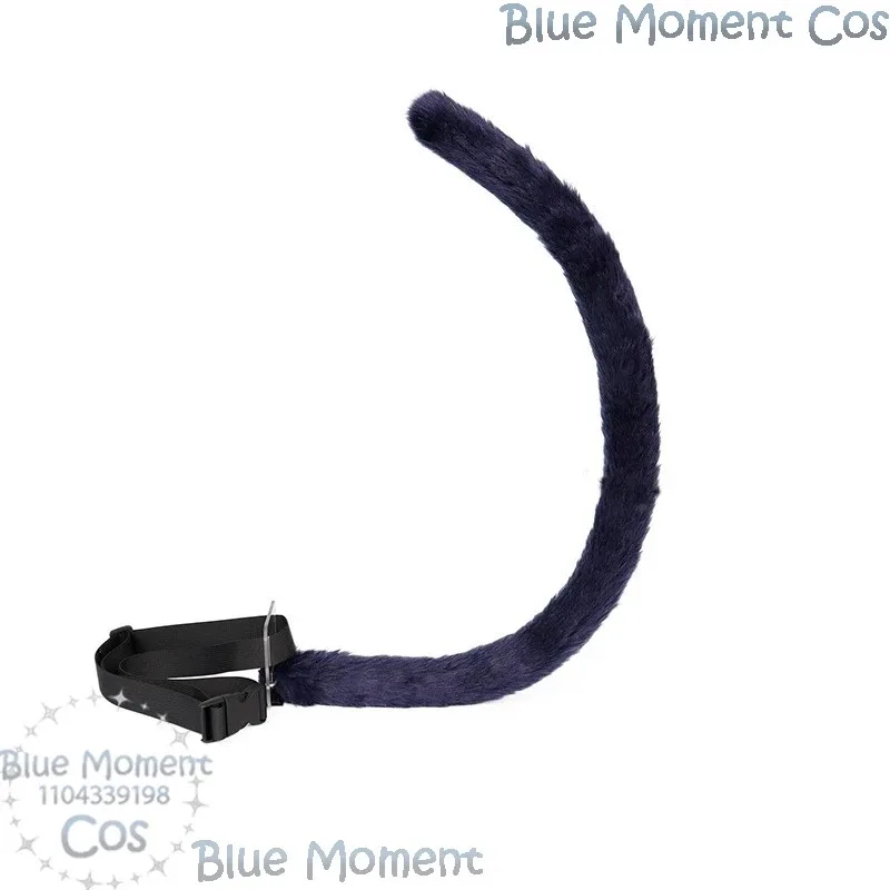 DY20 Tsukiyomi Ikuto Anime Shugo Chara Cosplay Rekwizyt Niebieski Kot Uszy Zwierzęce Ogon Zestaw Futrzany Męski Halloween Party Play Roleplay Customi