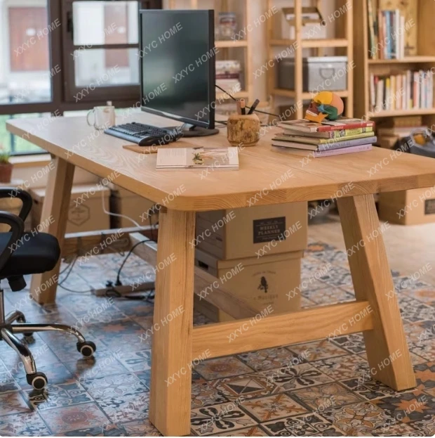 A  Popular customize size office Rustic Kitchen furniture Wood Restaurant Dining Table multifunctional furniture  mesas redondas