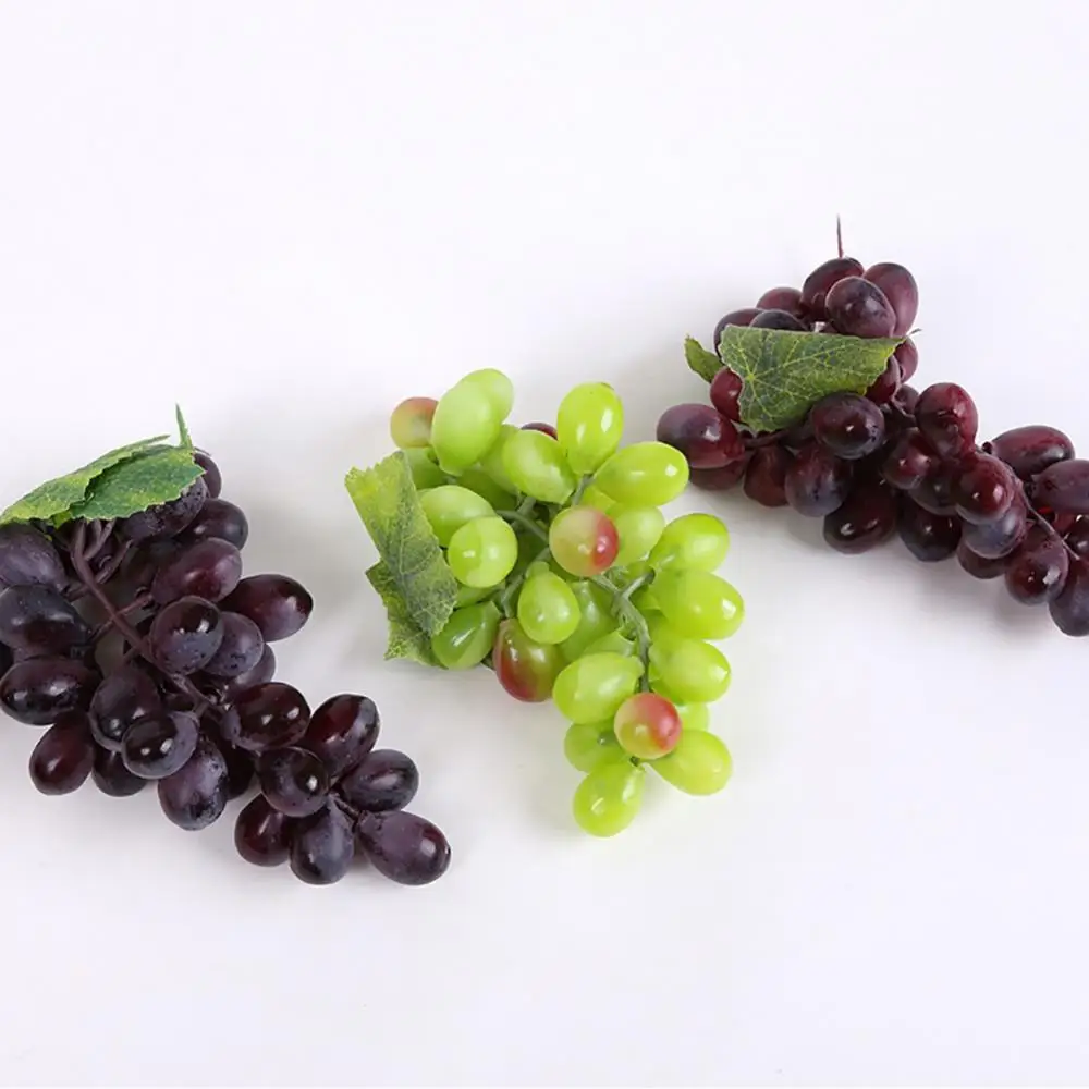 1 Bunch Fake Grape Artificial Plastic Lifelikes Faux Fruit Home Garden Decoration