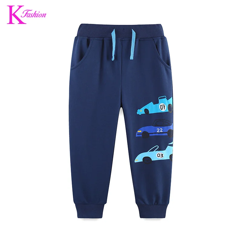 

New Boys' Long Pants Car Print Children's Sweatpants Toddler Jogger Pants Boys Clothing