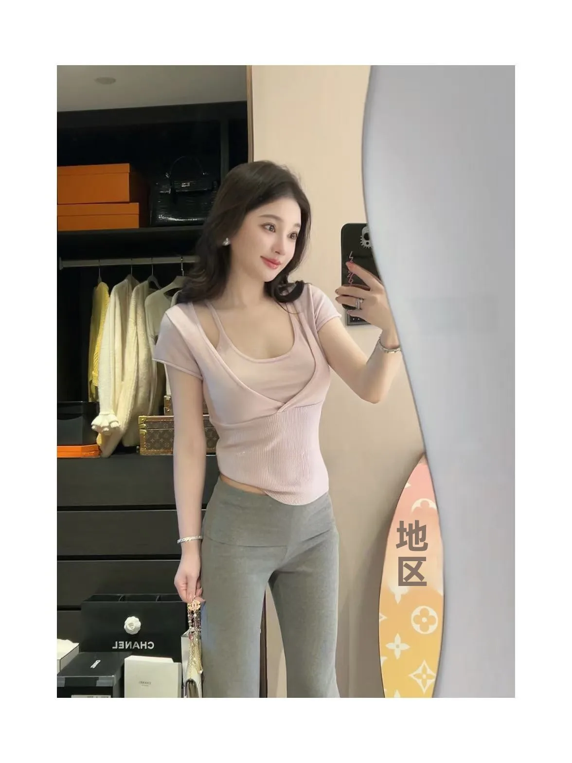

Semi-Sweet Purple Knitted Short Sleeve V-Neck Cross Strap Slim Fit T-Shirt Women's Sexy Style Pure Desire Casual Summer Top