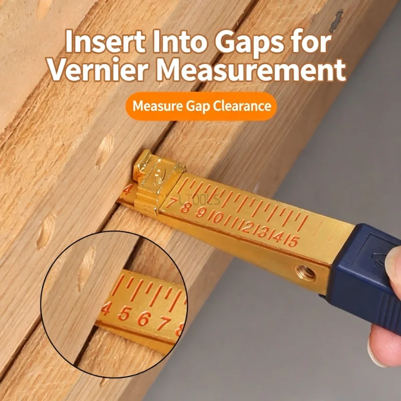 New Wedge‑Type Taper Gap Gauge 1‑15mm High Precision Copper Feeler Gauge Vernier Gap Measuring Ruler for Engineering Inspection