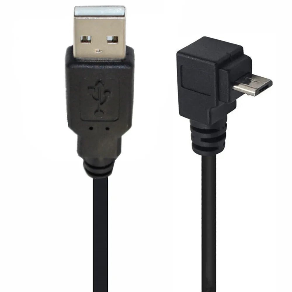 Kabel USB 2.0 typu A męski na Micro USB pod kątem prostym Kabel Micro do ładowania danych i tabletu 0,25 m 1,5 m