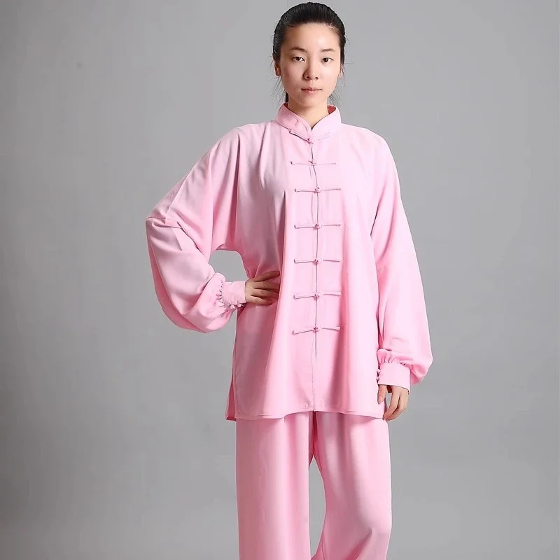 Neue Herren-Kung-Fu-Uniform im traditionellen chinesischen Stil, langärmelig, Wushu-Tai-Chi-Anzug, weiche, atmungsaktive Kampfsportbekleidung für das Training. – Detail 8