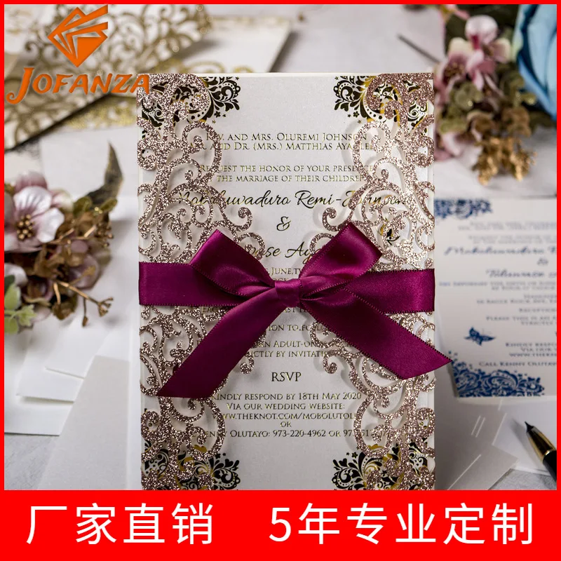 

Индивидуально. В наличии свадебные приглашения и объявлений в европейском стиле, пригласительный билет, свадебный бант Weddi