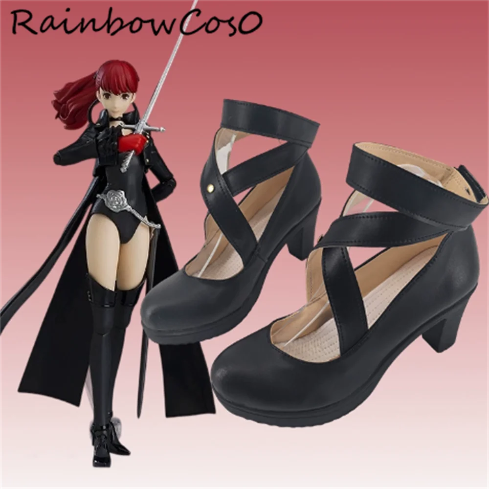 Kasumi Yoshizawa Sumire Yoshizawa  VIOLET P5 Cosplay Shoes Boots Game Anime Party Halloween RainbowCos0 W4953