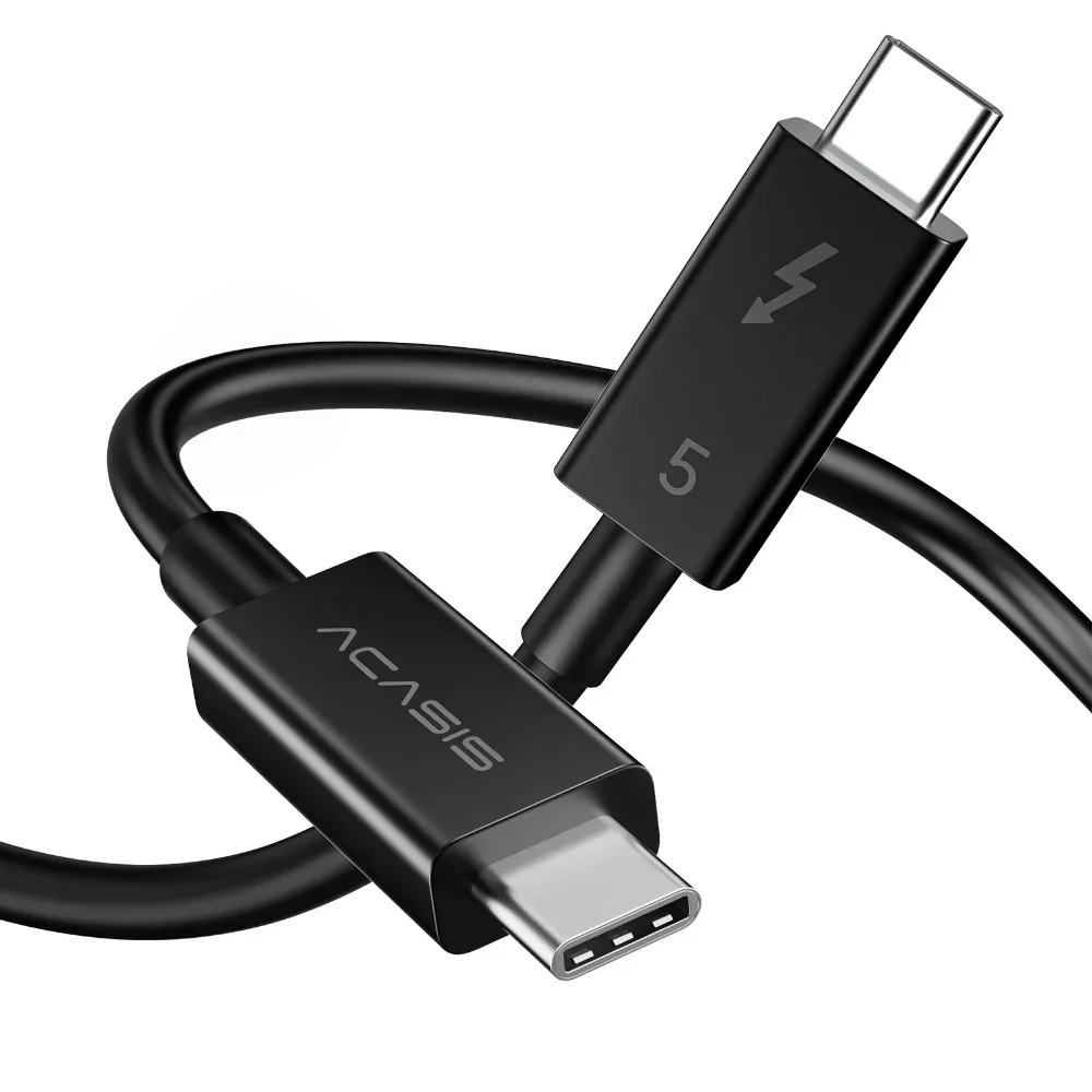

Acasis Thunderbolt 5 Cable 80Gbps 8K@60Hz Video Output 240W PD Fast Charging Intel Certified for Mac Air/Pro iPad and lactop