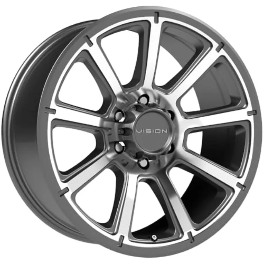 

353 TURBINE Custom Wheel - 18x9 18 Offset 6x139.7 Bolt Pattern 106.2mm Hub - Gunmetal with Machined Face Rim
