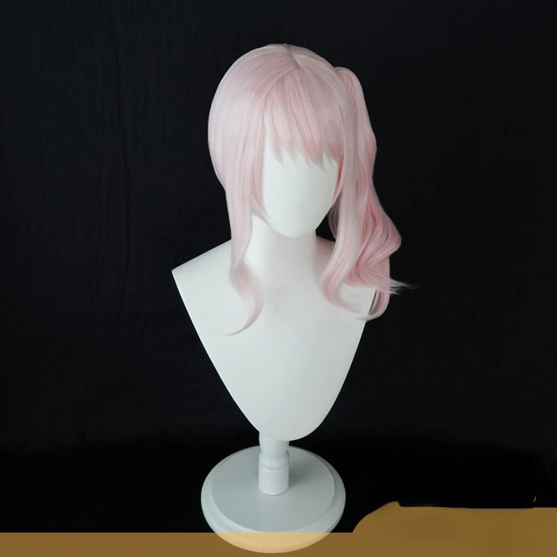 Akiyama Mizuki Pink 40cm Cosplay Wig Project SEKAI COLORFUL STAGE! Curly Heat Resistant Synthetic Hair Akiyama Mizuki