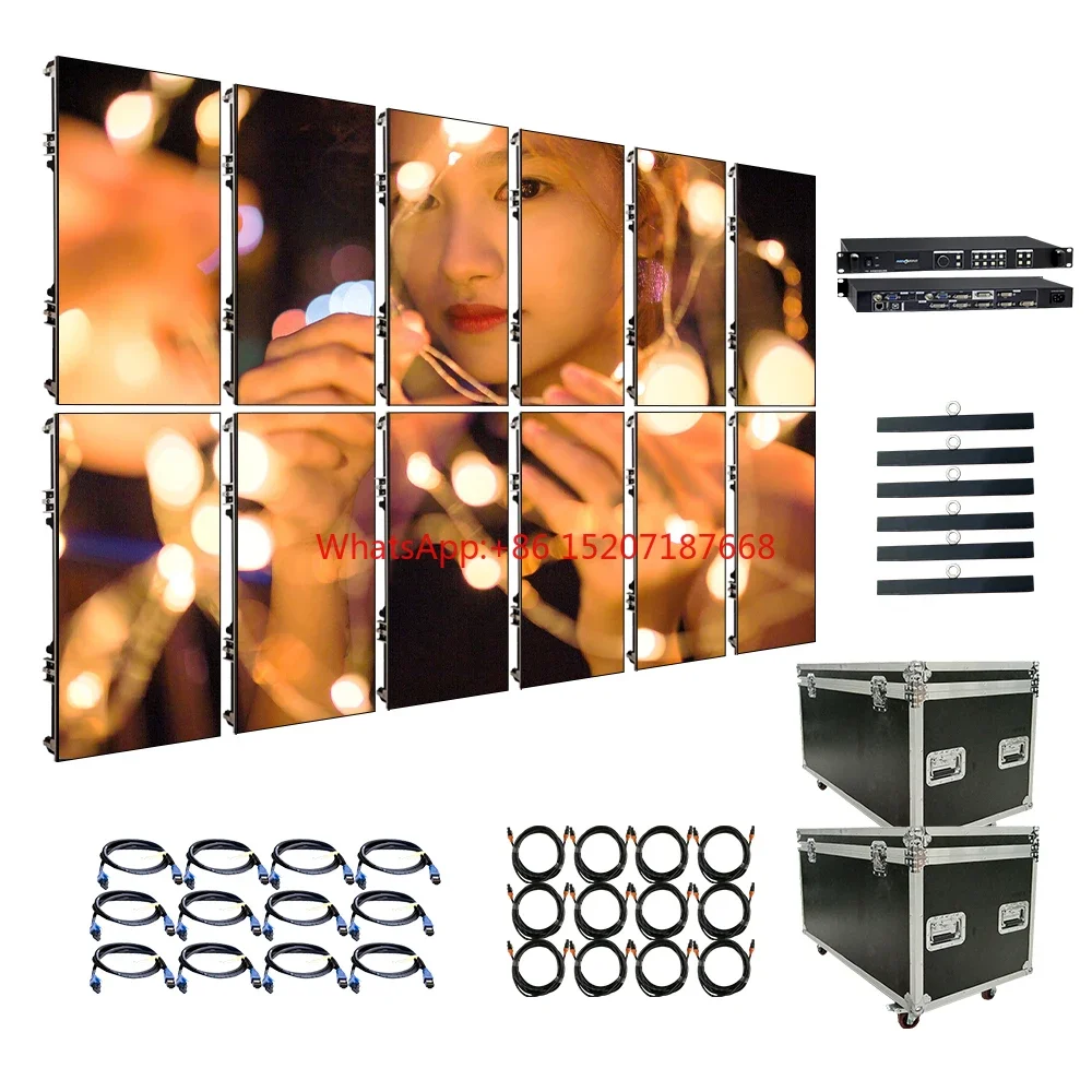 Digital Movie Screen On Wall For Church Led Advertising Indoor Exhibition Smd Rgb Full Color Long Display For Stocks