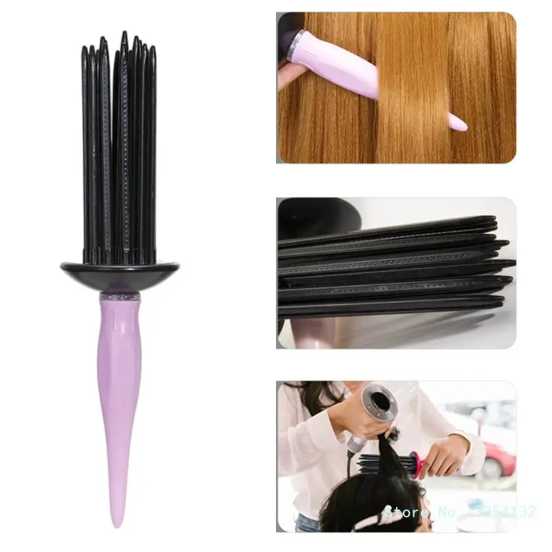 Round Curly Hair Comb Styler for Woman and Girls Curl Defining Brush Round Comb Define and Style Hair Easy to Use