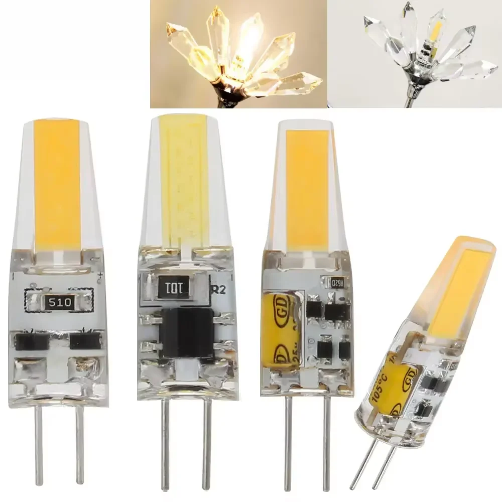 10/6 Pcs LED G4 G9 Lamp Bulb AC DC Dimmable 12V 220V 6W COB LED Lighting Replace Halogen Spotlight Warm white/White LED Light