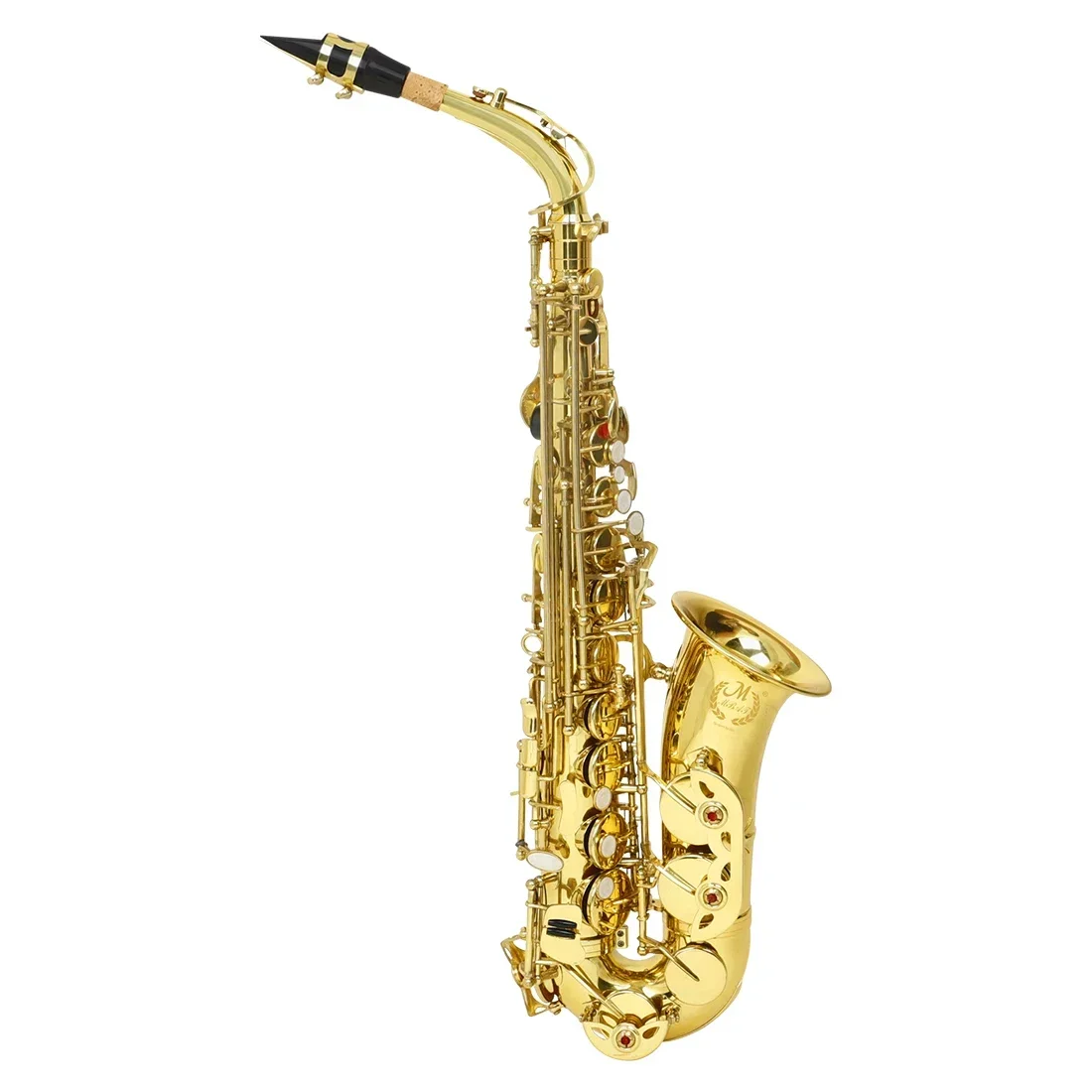 M MBAT Alto Saxophone Eb E Flat Sax Brass Professions Sax Woodwind Music Instrument With Case Mouthpiece Gloves Alto Saxophone