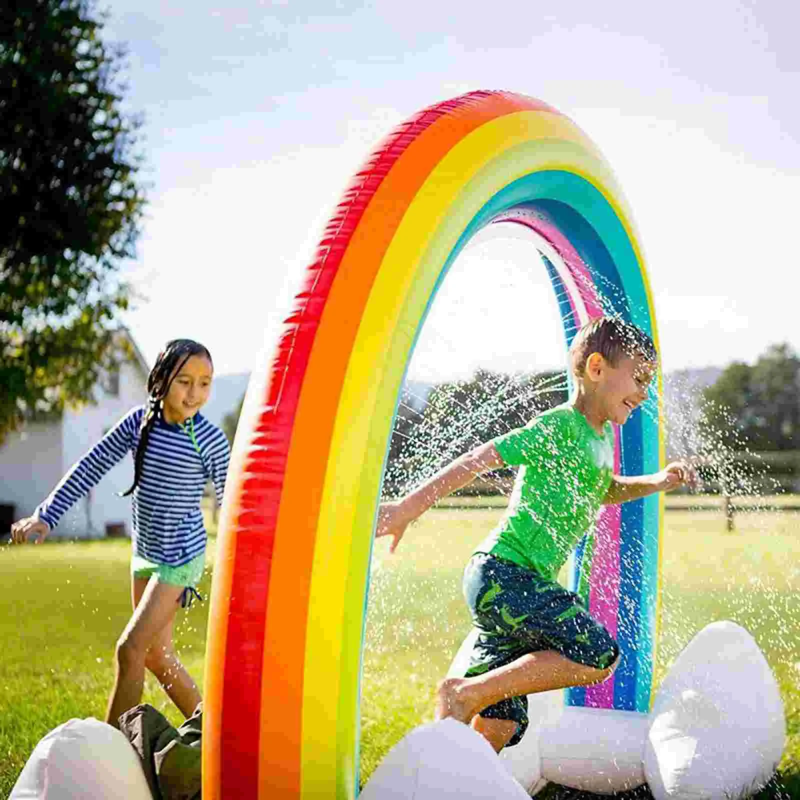 Juguete para jugar en el agua segura, arco de aspersor, juguete para niños al aire libre, juguetes para niños