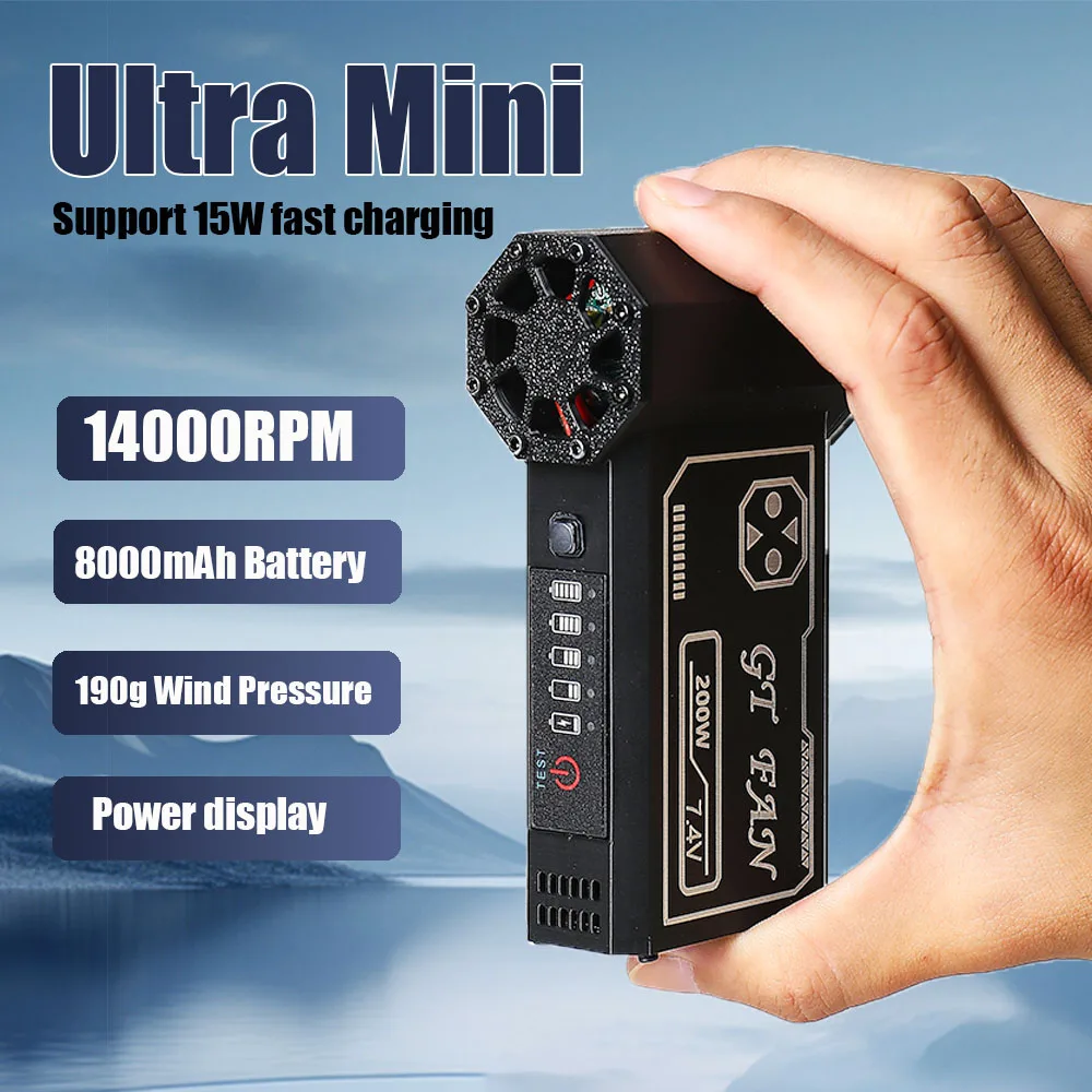 Neue 140,000 RPM Luft Gebläse Turbo Jet Fan Elektrische Power Display Handheld Mini Staub Reiniger High Speed Duster Gun Reinigung werkzeug