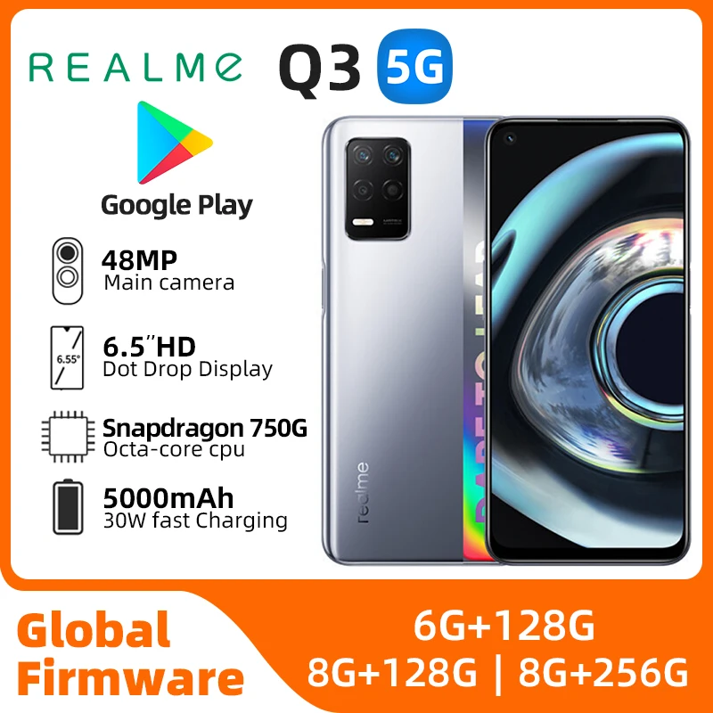 Realme  Q3 Android 5G Unlocked 6.5 inch 256G All Colours in Good Condition Original used phone