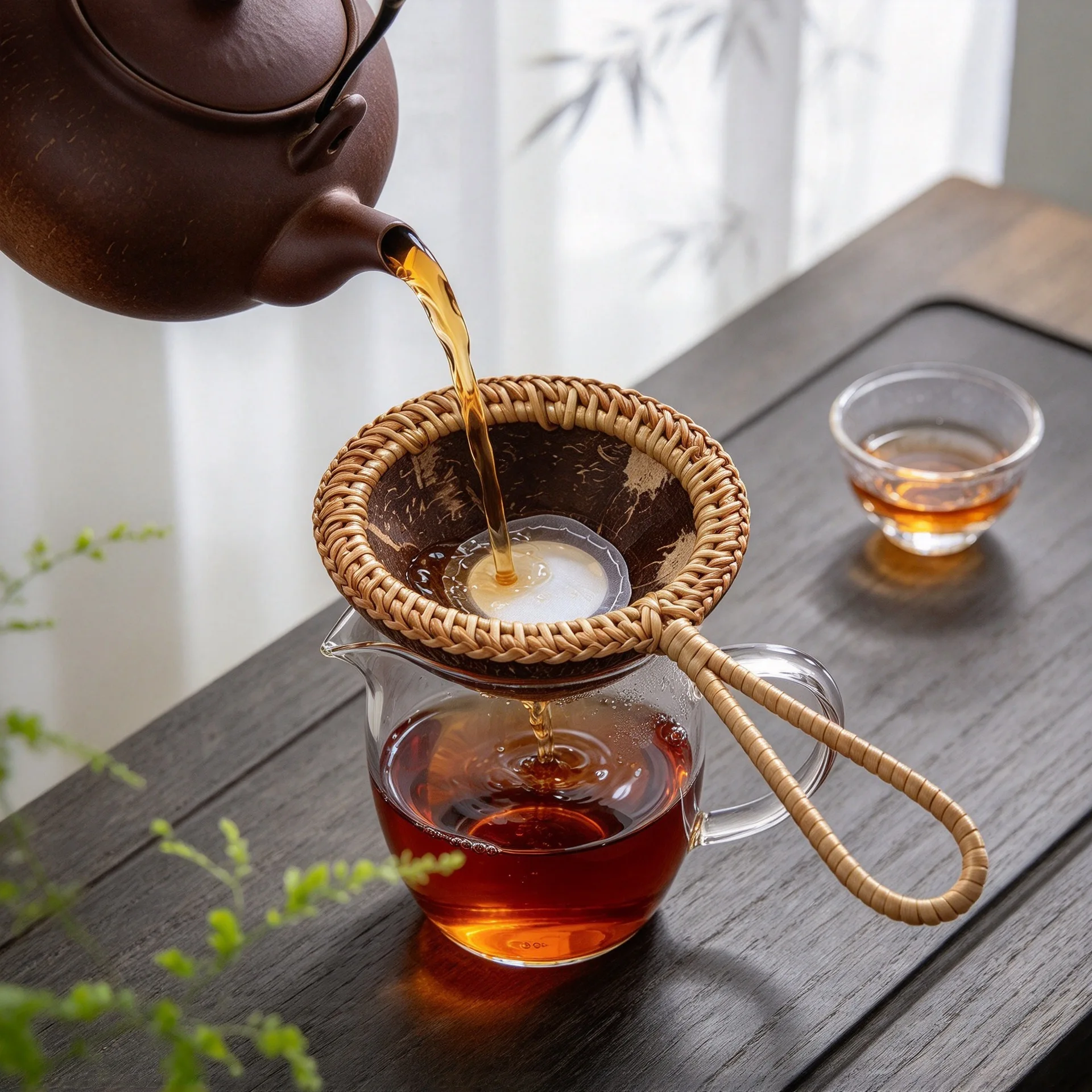 Tea Strainer Tea Filter Creative Hand-woven Tea Brewing Handy Gadget Coconut Shell Accessories
