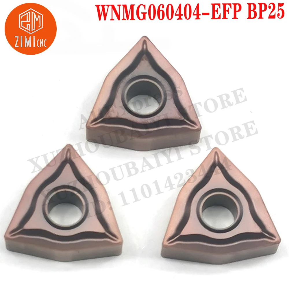 WNMG060404-EFP BP25 WNMG 060404 Sisipan Karbida Alat Pembubutan Pisau Pemotong alat CNC alat pemotong mekanis mesin bubut logam WNMG