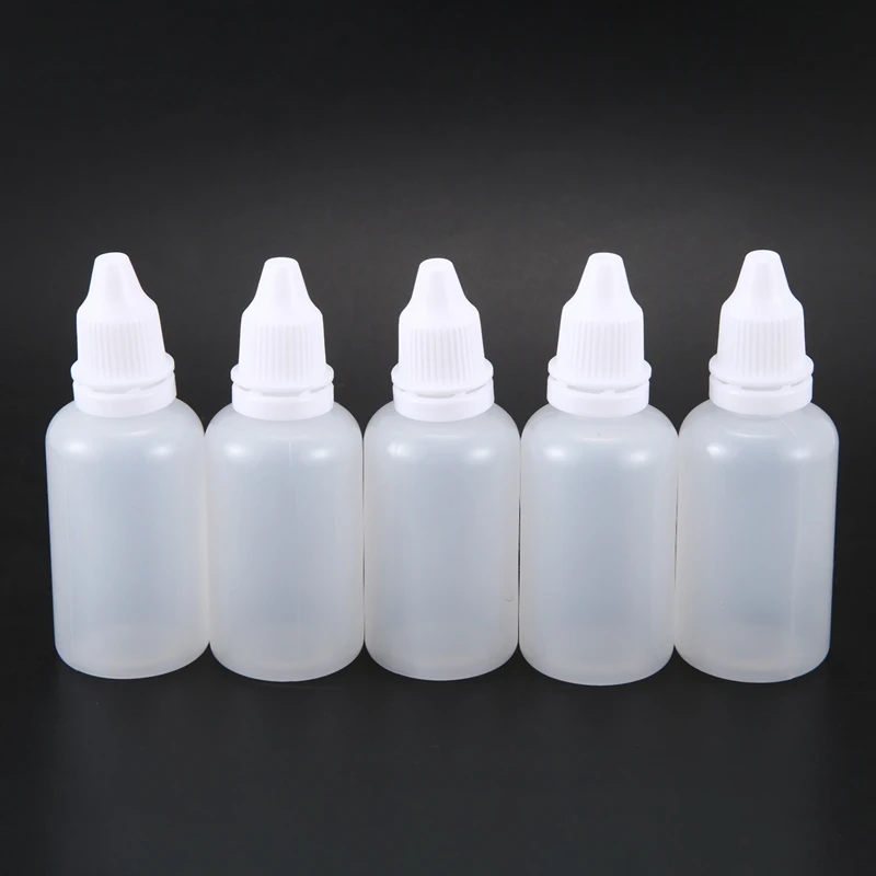 100Pcs 30Ml Empty Plastic Squeeze Bottle Eye Liquid Container Dropper