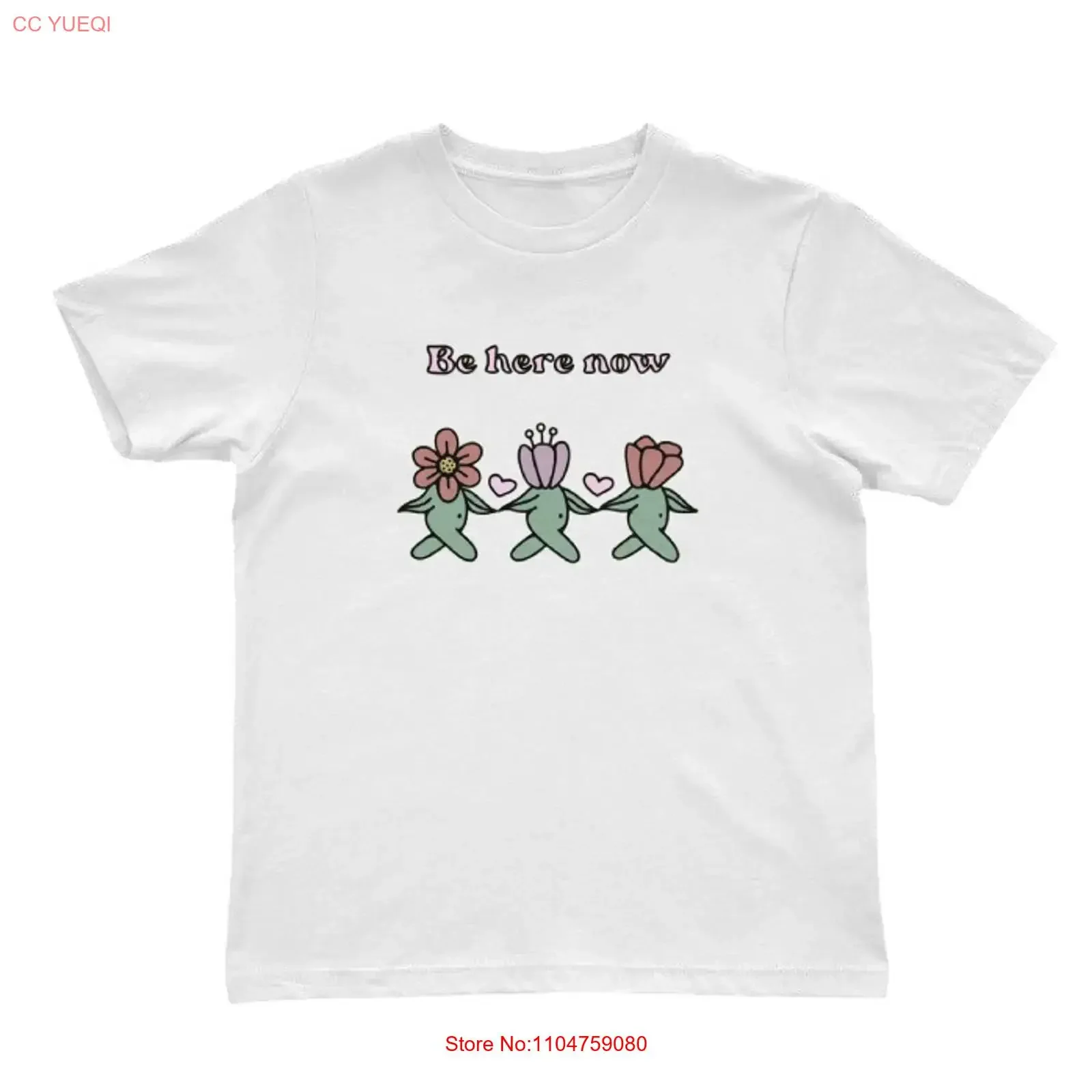 T-shirt Be Here Now, affirmation positive, inspirant, vintage, graphique, streetwear, haut confortable pour un usage quotidien