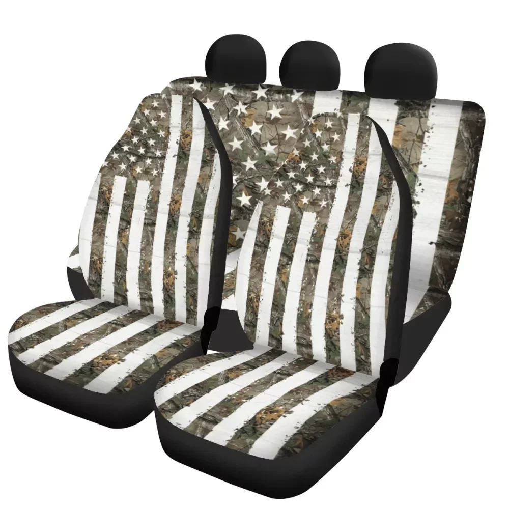 

Designer Camouflage Pattern Vehicle Seat Covers Set 4pcs/Set Car Seat Protector Easy Clean Auto Interior Accessories for SUV