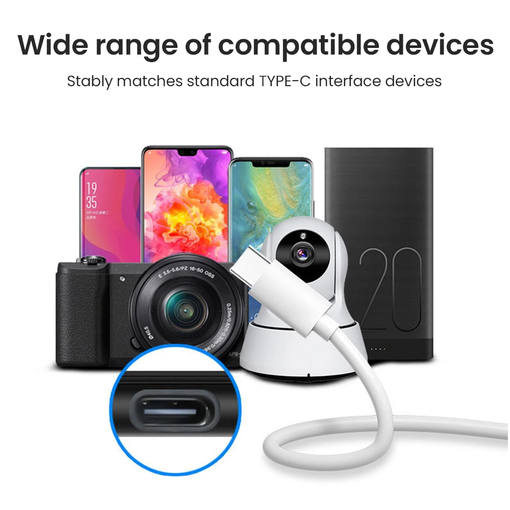  Extra Long Type C Equipment VR Camera Charging Cable Extender Charger Wire Cord，fast charging monitoring camera extension