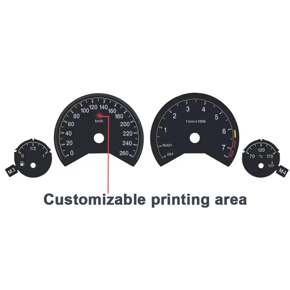 Instrumentencluster-Abdeckplatte für BMW 3er 4er Serie F30 F31 F32 F33 F34 F36 3M Tachometer 330 km/h 260 km/h – Detail 3