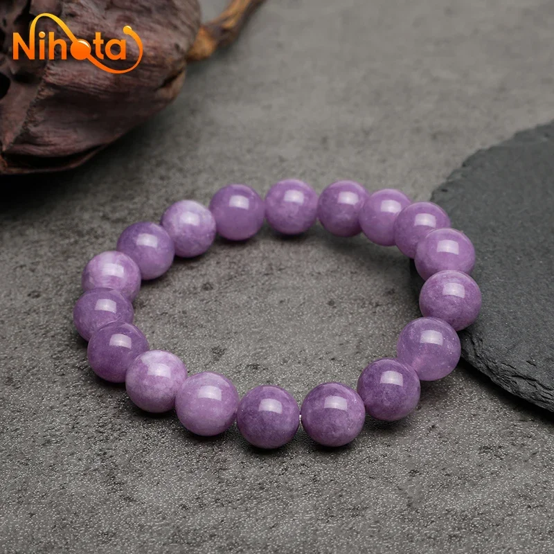 Natural Light Purple Chalcedony Bracelets Jewelry for Women Men Best Friend Friendship Lovers Gift Dropshipping 4/6/8/10/12mm